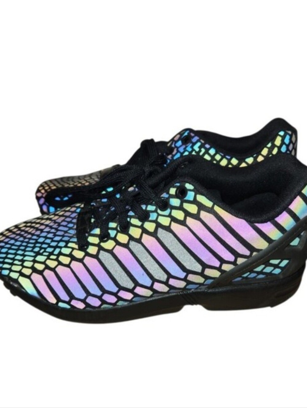 Adidas ZX Flux Xeno Reflective Iridescent Torsion Shoes Sneakers Sz 8